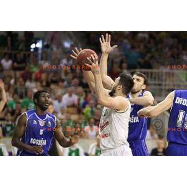 Nikola Jankovic of Union Olimpija in action during second match in the Final series of Nova KBM league basketball match between Union Olimpija and Rogaska in Ljubljana on May 19, 2017