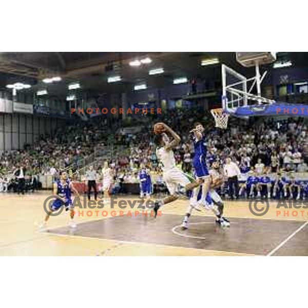 Devin Oliver of Union Olimpija in action during second match in the Final series of Nova KBM league basketball match between Union Olimpija and Rogaska in Ljubljana on May 19, 2017
