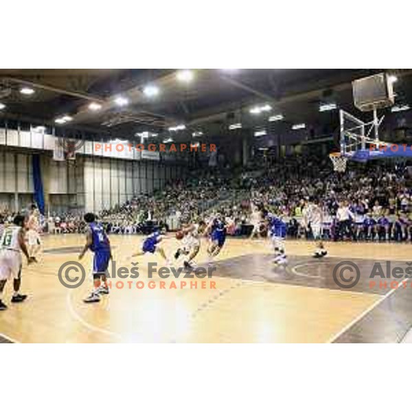 Devin Oliver of Union Olimpija in action during second match in the Final series of Nova KBM league basketball match between Union Olimpija and Rogaska in Ljubljana on May 19, 2017