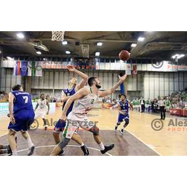 Nikola Jankovic of Union Olimpija in action during second match in the Final series of Nova KBM league basketball match between Union Olimpija and Rogaska in Ljubljana on May 19, 2017