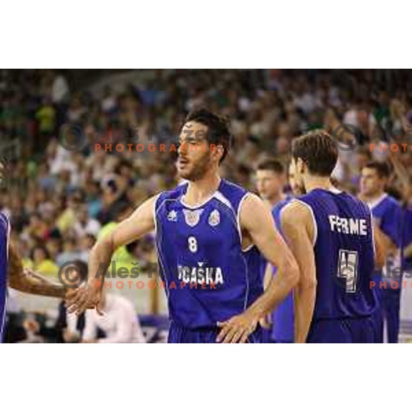 Miha Fon in action during second match in the Final series of Nova KBM league basketball match between Union Olimpija and Rogaska in Ljubljana on May 19, 2017