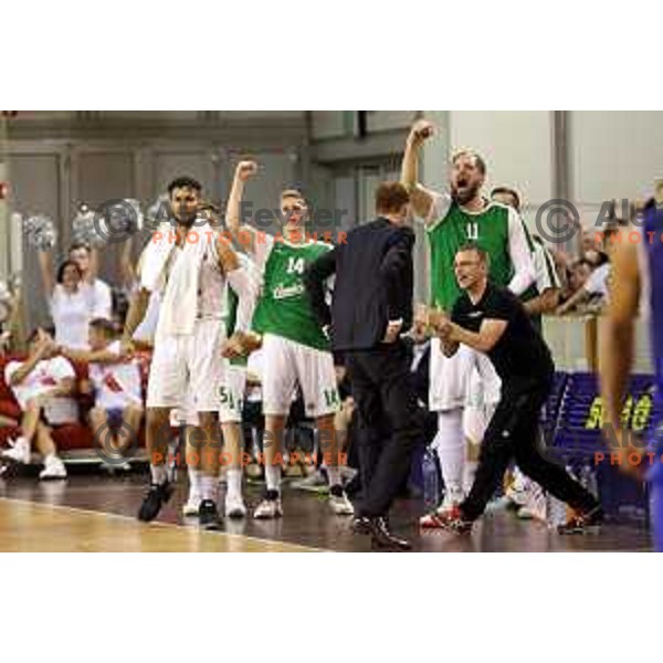 action during second match in the Final series of Nova KBM league basketball match between Union Olimpija and Rogaska in Ljubljana on May 19, 2017