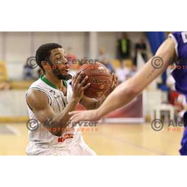 Brandon Jefferson of Union Olimpija in action during second match in the Final series of Nova KBM league basketball match between Union Olimpija and Rogaska in Ljubljana on May 19, 2017