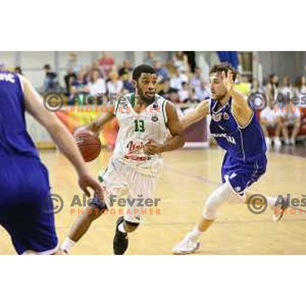 Brandon Jefferson of Union Olimpija in action during second match in the Final series of Nova KBM league basketball match between Union Olimpija and Rogaska in Ljubljana on May 19, 2017