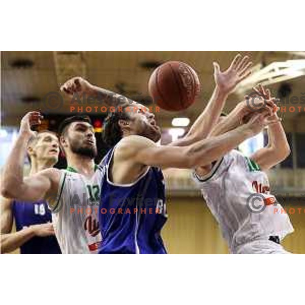 Dragan Djuranovic in action during second match in the Final series of Nova KBM league basketball match between Union Olimpija and Rogaska in Ljubljana on May 19, 2017