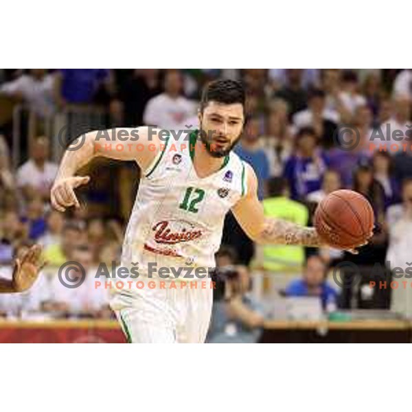 Nikola Jankovic of Union Olimpija in action during second match in the Final series of Nova KBM league basketball match between Union Olimpija and Rogaska in Ljubljana on May 19, 2017