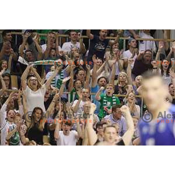 action during second match in the Final series of Nova KBM league basketball match between Union Olimpija and Rogaska in Ljubljana on May 19, 2017