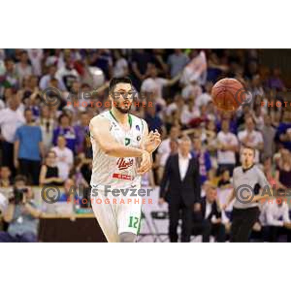 Nikola Jankovic of Union Olimpija in action during second match in the Final series of Nova KBM league basketball match between Union Olimpija and Rogaska in Ljubljana on May 19, 2017