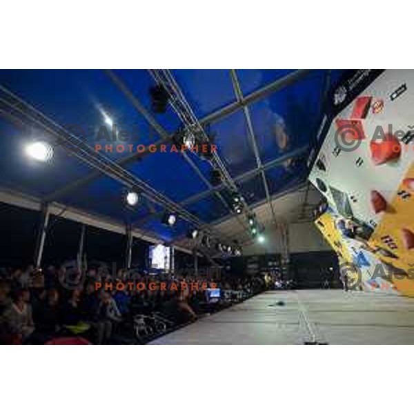 action during Triglav The Rock balvan climbing competition in Ljubljana, Slovenia on May 20, 2017
