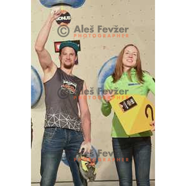 Jernej Kruder, second placed at Triglav The Rock balvan climbing competition in Ljubljana, Slovenia on May 20, 2017