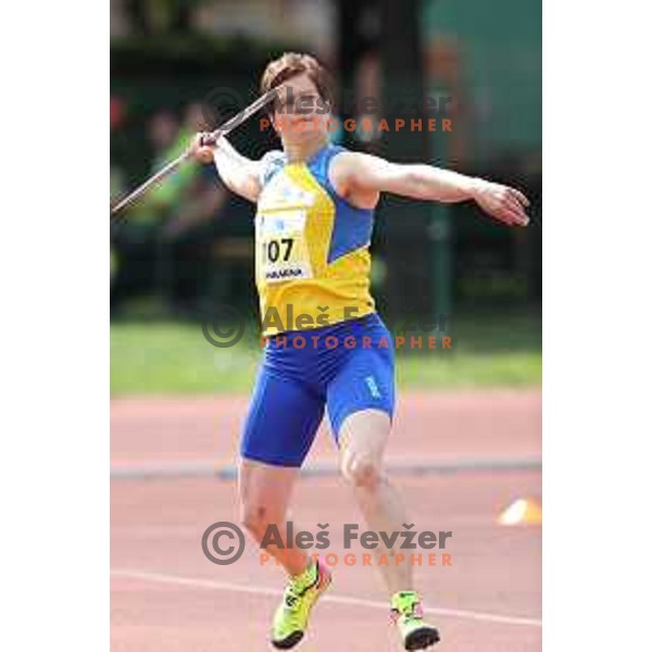 Martina Ratej in action during Slovenian Team Athletics Championship in Celje on May 21, 2017