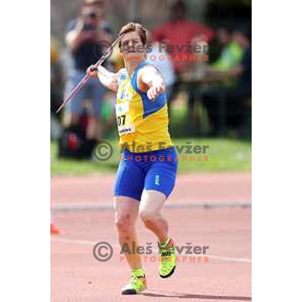 Martina Ratej in action during Slovenian Team Athletics Championship in Celje on May 21, 2017