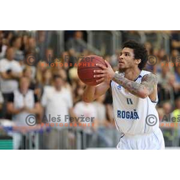 Darwin Davis in action during third game in the Final of Nova KBM league 2016-2017 between KK Rogaska and Union Olimpija in Rogaska Slatina, Slovenia on May 21, 2017