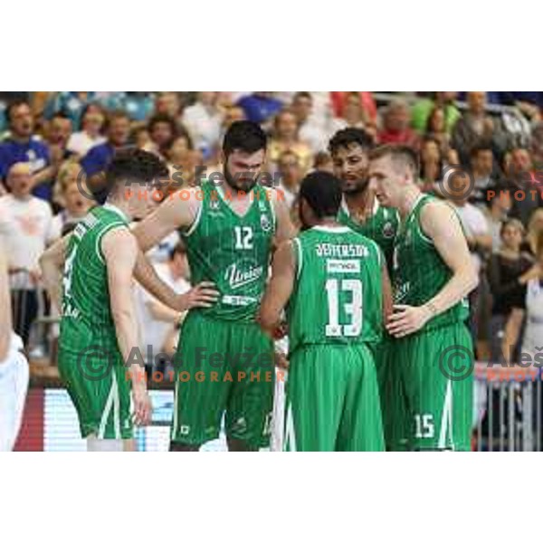Nikola Jankovic in action during third game in the Final of Nova KBM league 2016-2017 between KK Rogaska and Union Olimpija in Rogaska Slatina, Slovenia on May 21, 2017