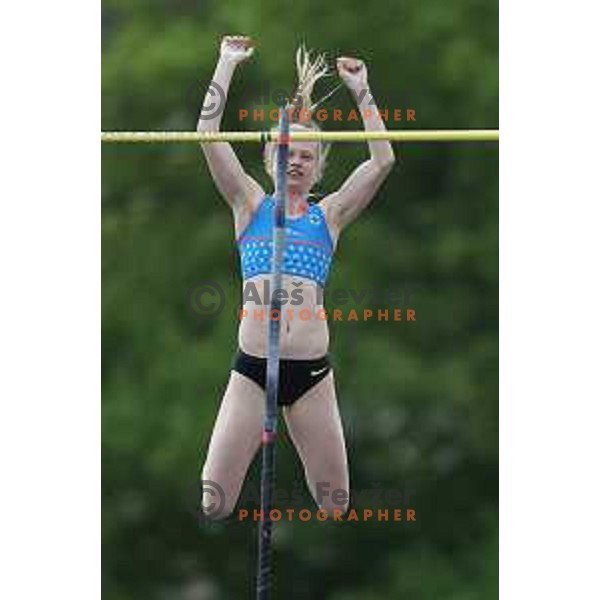 Tina Sutej in action during Slovenian Team Athletics Championship in Celje on May 21, 2017
