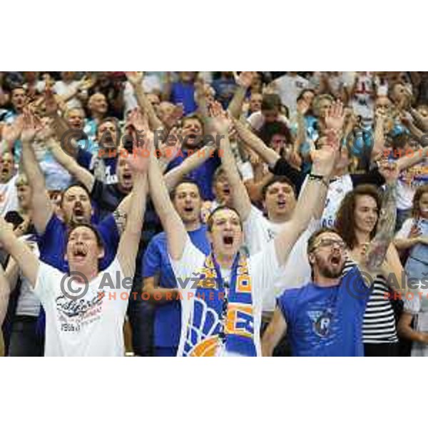action during third game in the Final of Nova KBM league 2016-2017 between KK Rogaska and Union Olimpija in Rogaska Slatina, Slovenia on May 21, 2017