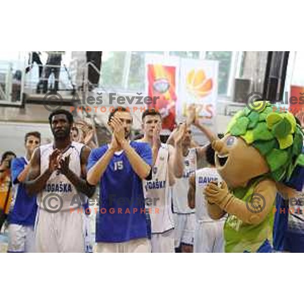 action during third game in the Final of Nova KBM league 2016-2017 between KK Rogaska and Union Olimpija in Rogaska Slatina, Slovenia on May 21, 2017