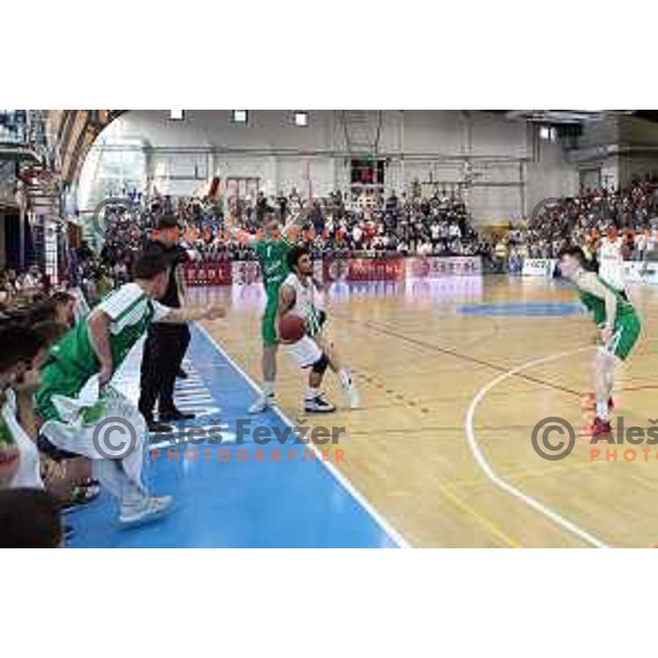 Darwin Davis in action during third game in the Final of Nova KBM league 2016-2017 between KK Rogaska and Union Olimpija in Rogaska Slatina, Slovenia on May 21, 2017