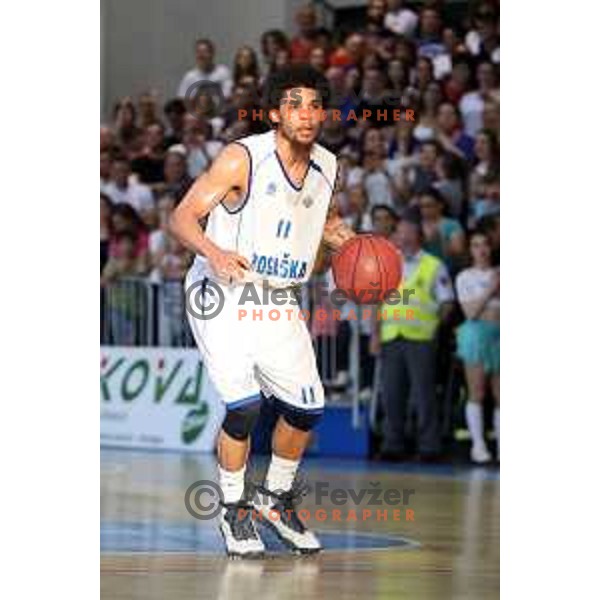 Darwin Davis in action during third game in the Final of Nova KBM league 2016-2017 between KK Rogaska and Union Olimpija in Rogaska Slatina, Slovenia on May 21, 2017