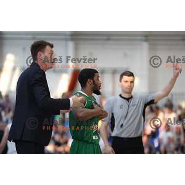 action during third game in the Final of Nova KBM league 2016-2017 between KK Rogaska and Union Olimpija in Rogaska Slatina, Slovenia on May 21, 2017