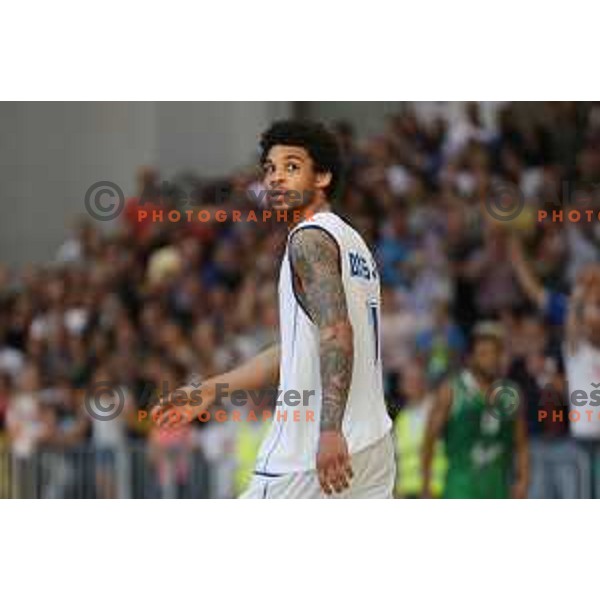 Darwin Davis in action during third game in the Final of Nova KBM league 2016-2017 between KK Rogaska and Union Olimpija in Rogaska Slatina, Slovenia on May 21, 2017