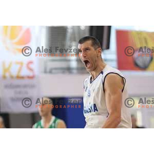 Dragisa Drobnjak in action during third game in the Final of Nova KBM league 2016-2017 between KK Rogaska and Union Olimpija in Rogaska Slatina, Slovenia on May 21, 2017