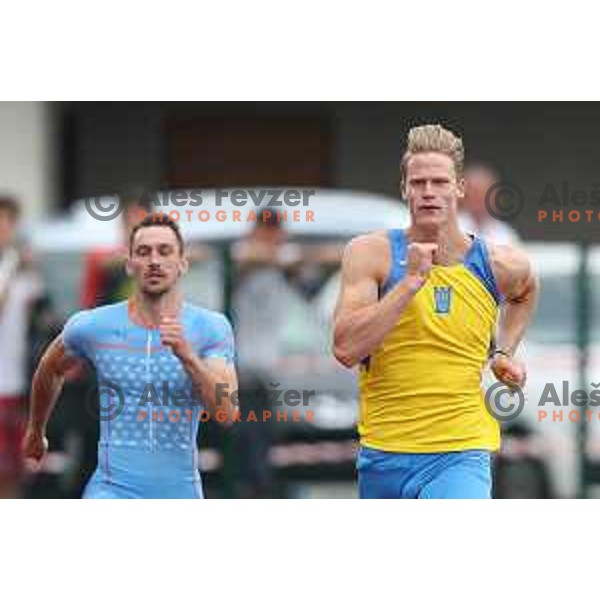 Luka Janezic in action during Slovenian Team Athletics Championship in Celje on May 21, 2017