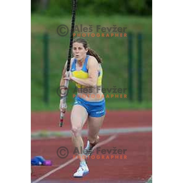 Nusa Maver in action during Slovenian Team Athletics Championship in Celje on May 21, 2017