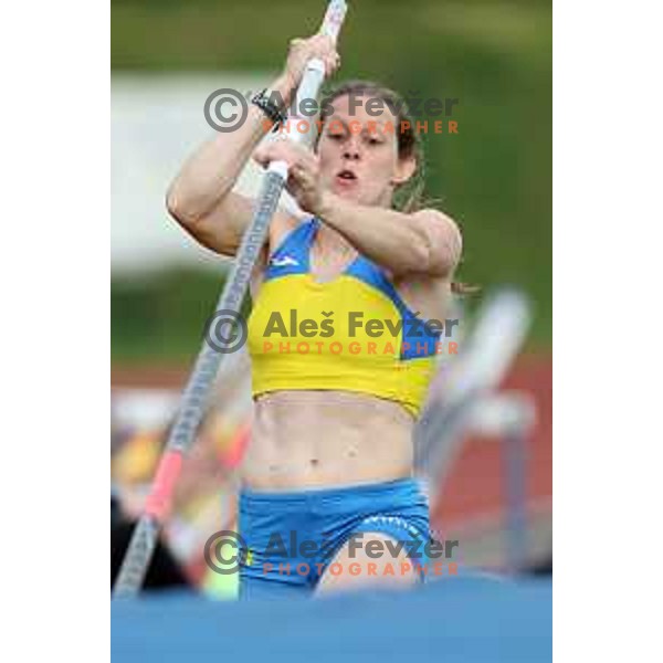 Nusa Maver in action during Slovenian Team Athletics Championship in Celje on May 21, 2017