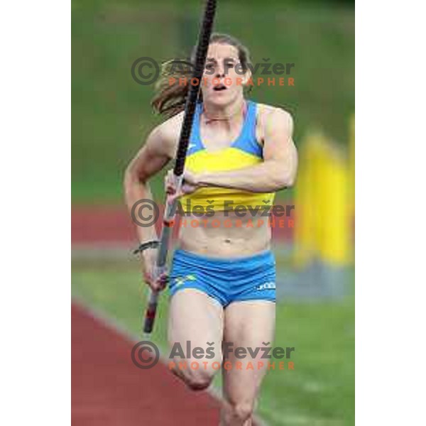 Nusa Maver in action during Slovenian Team Athletics Championship in Celje on May 21, 2017