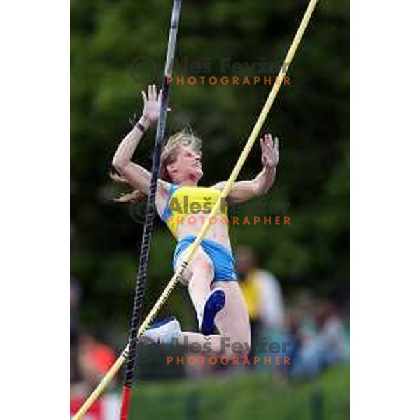 Nusa Maver in action during Slovenian Team Athletics Championship in Celje on May 21, 2017