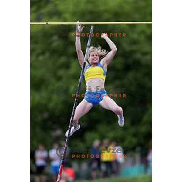Nusa Maver in action during Slovenian Team Athletics Championship in Celje on May 21, 2017