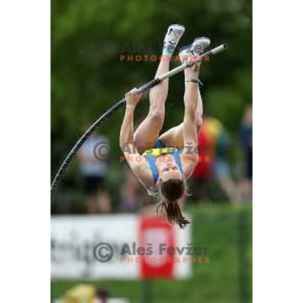Nusa Maver in action during Slovenian Team Athletics Championship in Celje on May 21, 2017