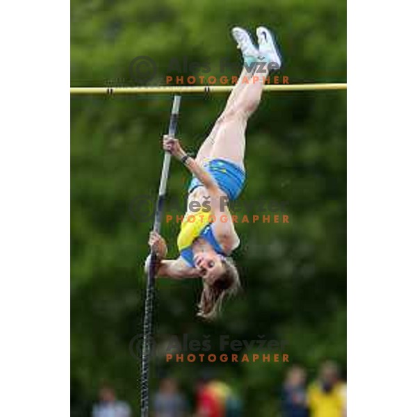 Nusa Maver in action during Slovenian Team Athletics Championship in Celje on May 21, 2017