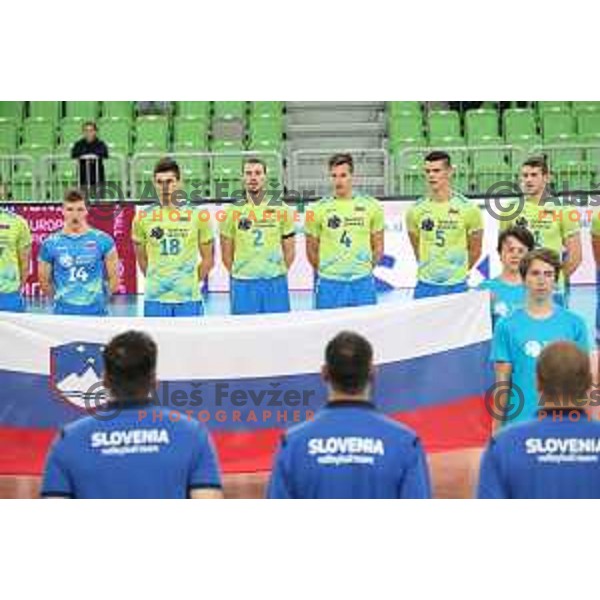 action during volleyball match between Slovenia and Georgia at World Cup Qualification Tournament in SRC Stozice, Ljubljana on May 24, 2017
