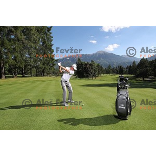 professional golfer Tim Gornik of Slovenia during his practice at Bled Royal golf course on May 26, 2017