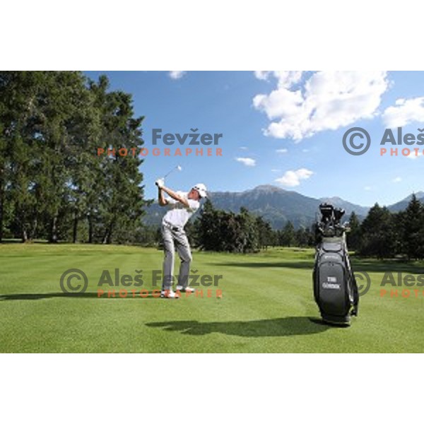 professional golfer Tim Gornik of Slovenia during his practice at Bled Royal golf course on May 26, 2017