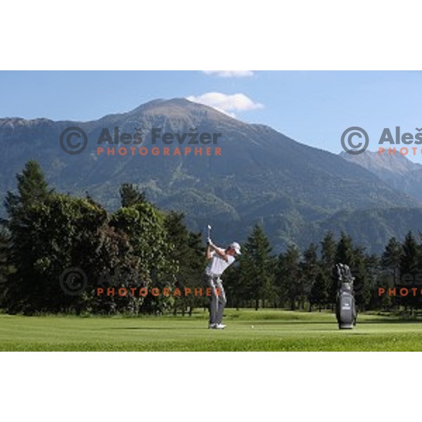 professional golfer Tim Gornik of Slovenia during his practice at Bled Royal golf course on May 26, 2017