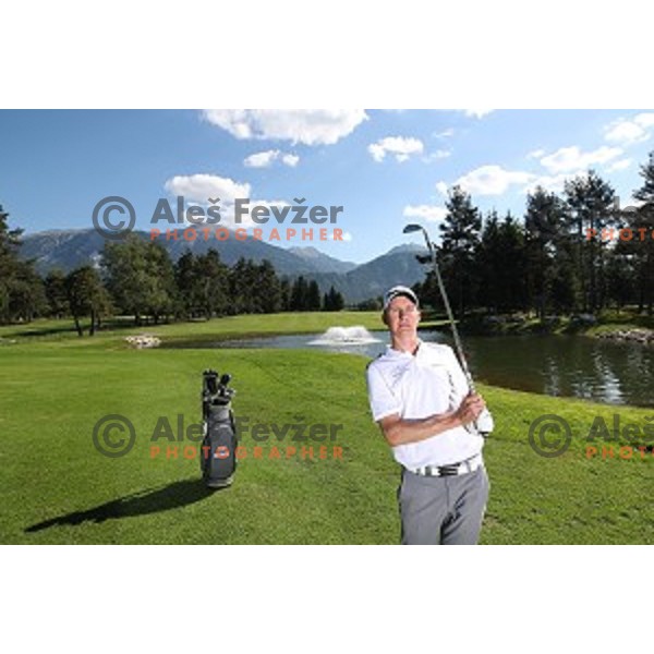 professional golfer Tim Gornik of Slovenia during his practice at Bled Royal golf course on May 26, 2017