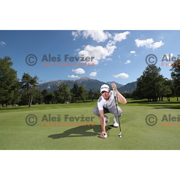 professional golfer Tim Gornik of Slovenia during his practice at Bled Royal golf course on May 26, 2017