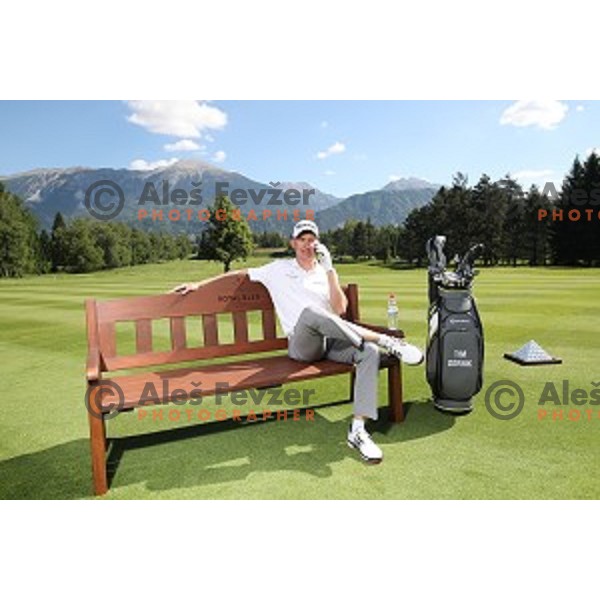 professional golfer Tim Gornik of Slovenia during his practice at Bled Royal golf course on May 26, 2017