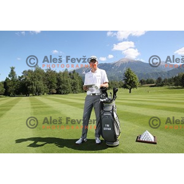 professional golfer Tim Gornik of Slovenia during his practice at Bled Royal golf course on May 26, 2017