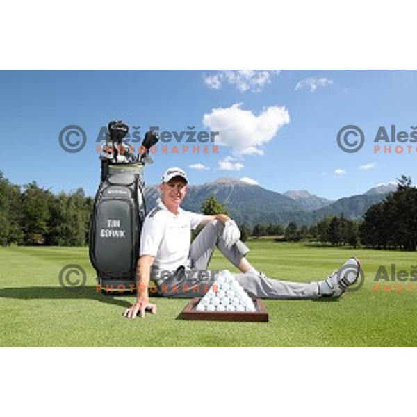professional golfer Tim Gornik of Slovenia during his practice at Bled Royal golf course on May 26, 2017