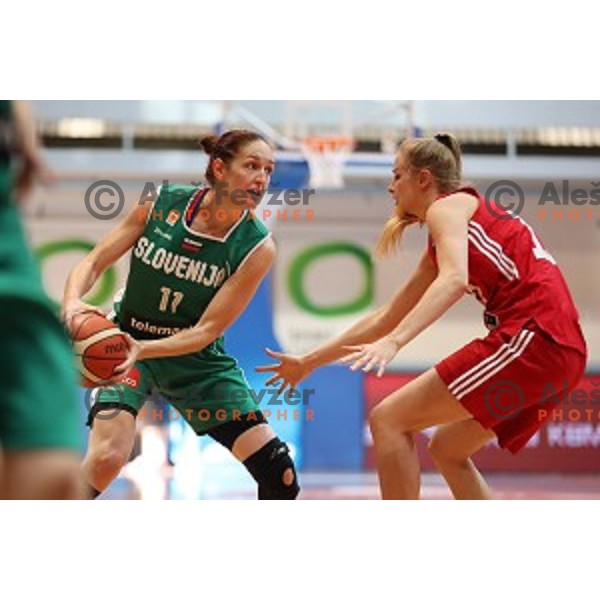 Sandra Pirsic in action during friendly women\'s basketball match between Slovenia and Poland in Jezica Hall, Ljubljana on May 27, 2017