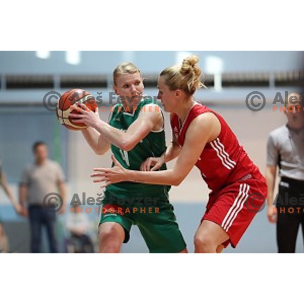 Ziva Zdolsek in action during friendly women\'s basketball match between Slovenia and Poland in Jezica Hall, Ljubljana on May 27, 2017