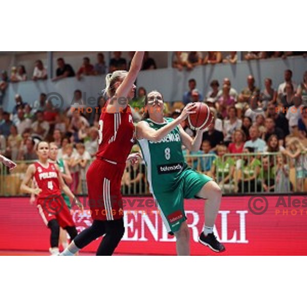 Eva Rupnik in action during friendly women\'s basketball match between Slovenia and Poland in Jezica Hall, Ljubljana on May 27, 2017