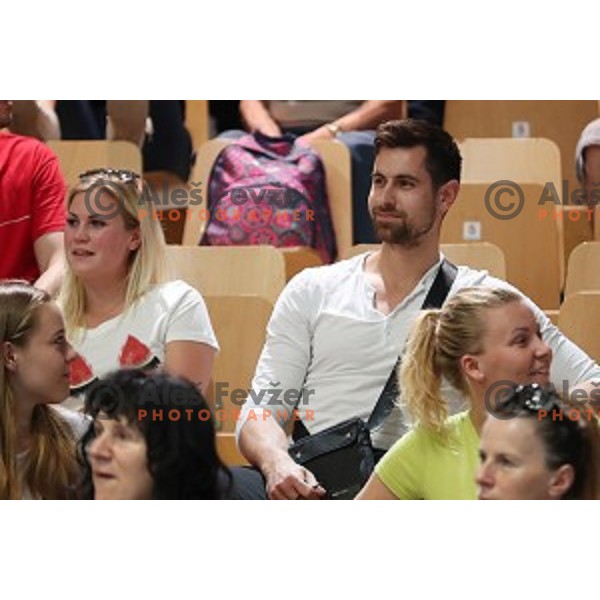 Gasper Kroselj during friendly women\'s basketball match between Slovenia and Poland in Jezica Hall, Ljubljana on May 27, 2017