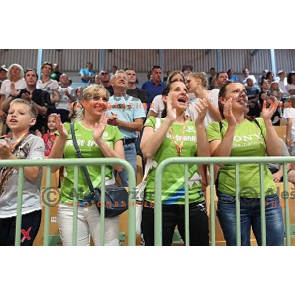 action during friendly women\'s basketball match between Slovenia and Poland in Jezica Hall, Ljubljana on May 27, 2017