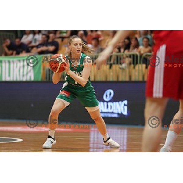Rebeka Abramovic in action during friendly women\'s basketball match between Slovenia and Poland in Jezica Hall, Ljubljana on May 27, 2017