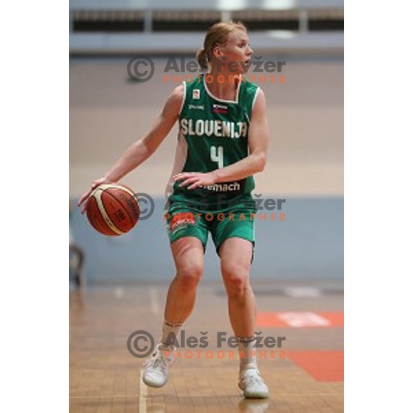 Ziva Zdolsek in action during friendly women\'s basketball match between Slovenia and Poland in Jezica Hall, Ljubljana on May 27, 2017